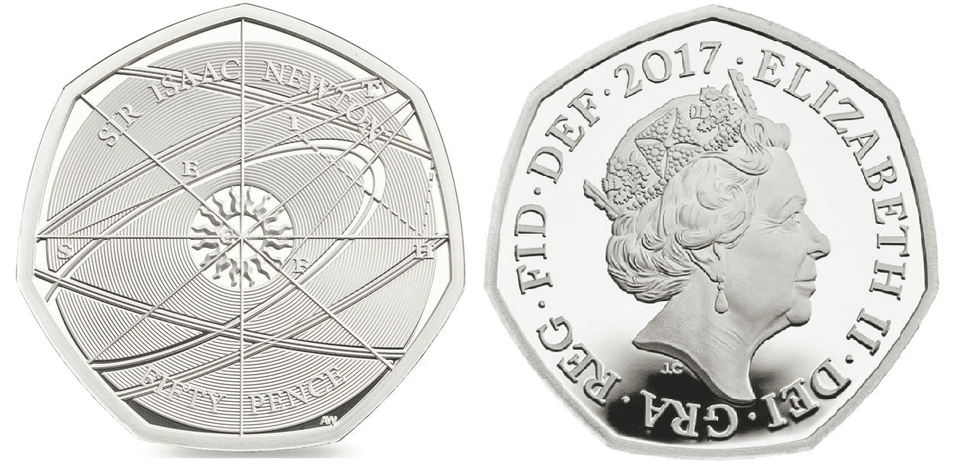 Sir isaac newton 50p